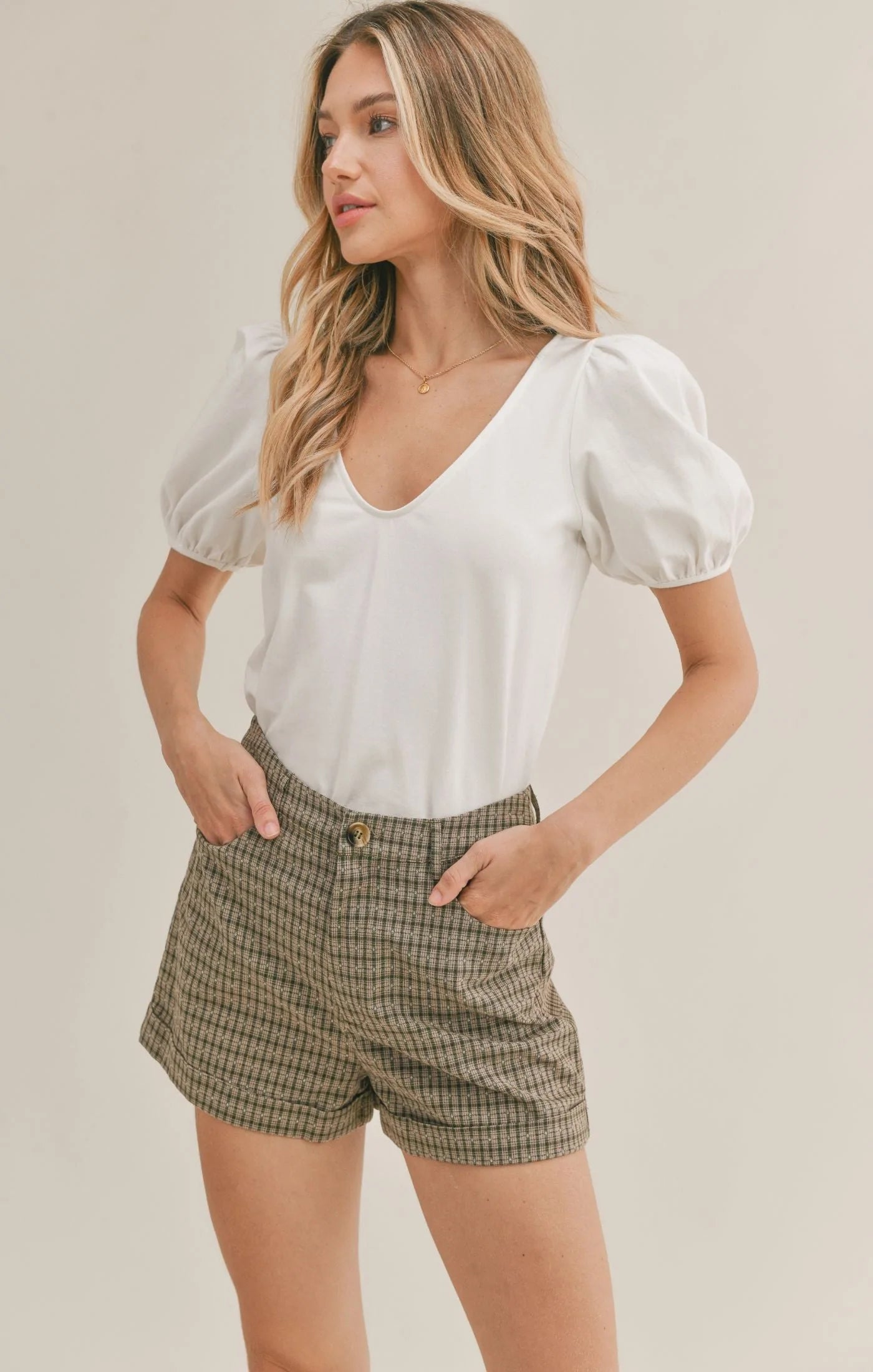 YACHT CLUB PUFF SLEEVE TOP