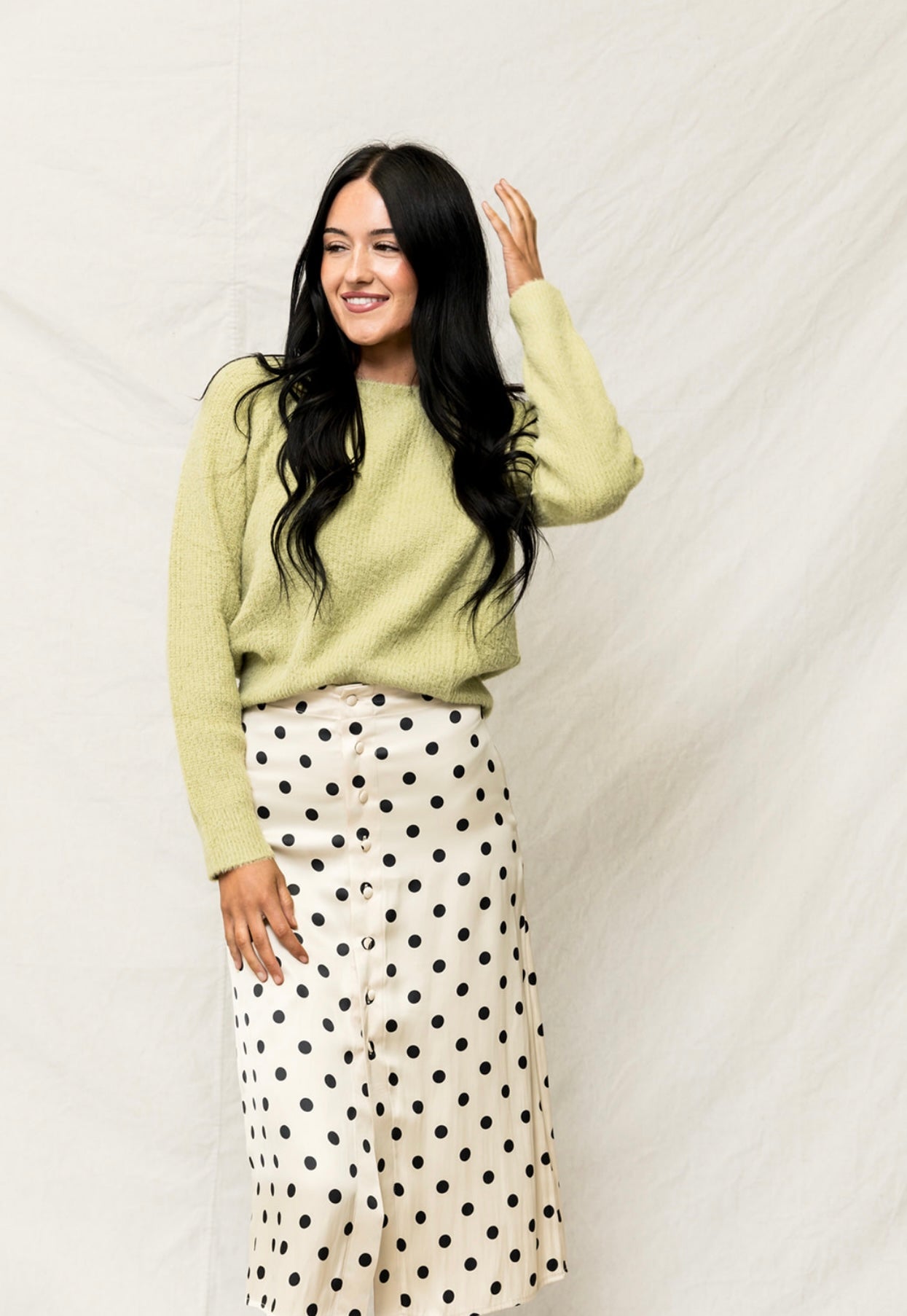 Free People Analise Polka Dot Skirt