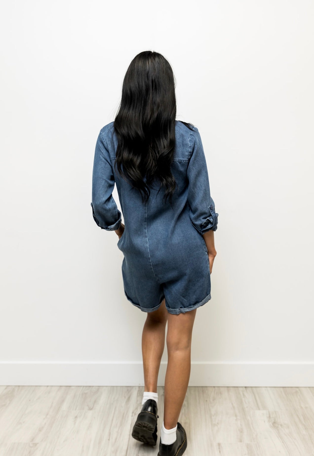 Layla Buttoned Denim Romper