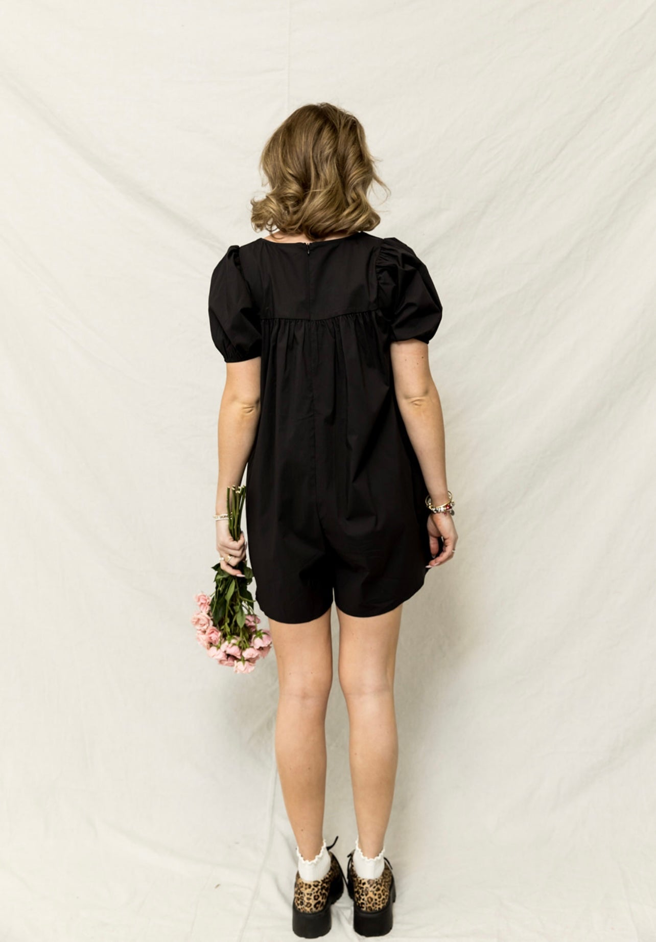 Shades of Black Babydoll Romper