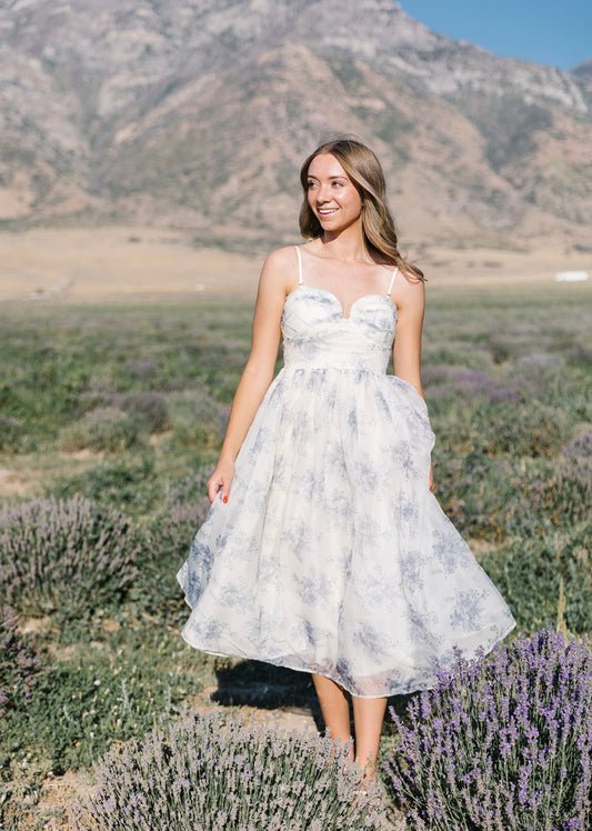 Remember The Night Blue Floral Maxi Dress