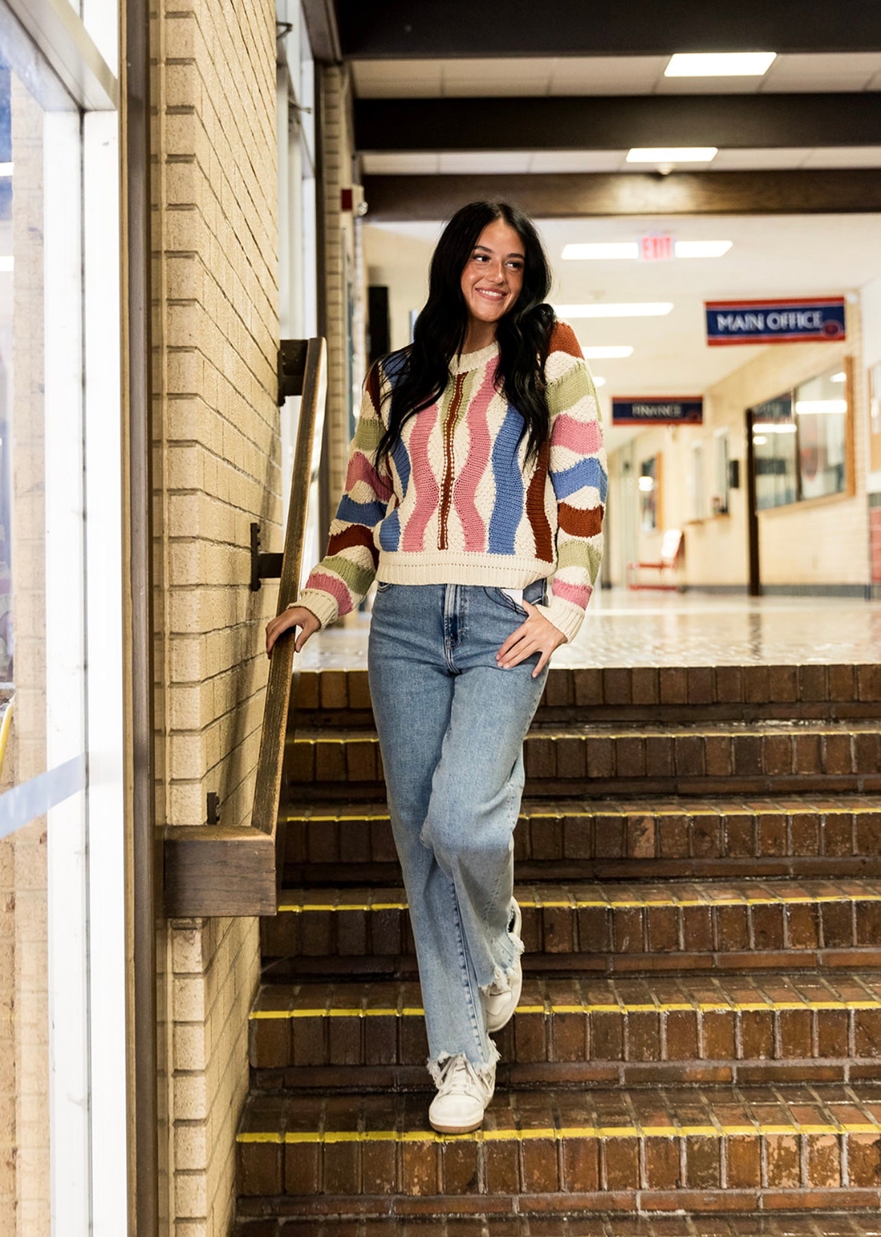 Evie Multicolored Knit Sweater