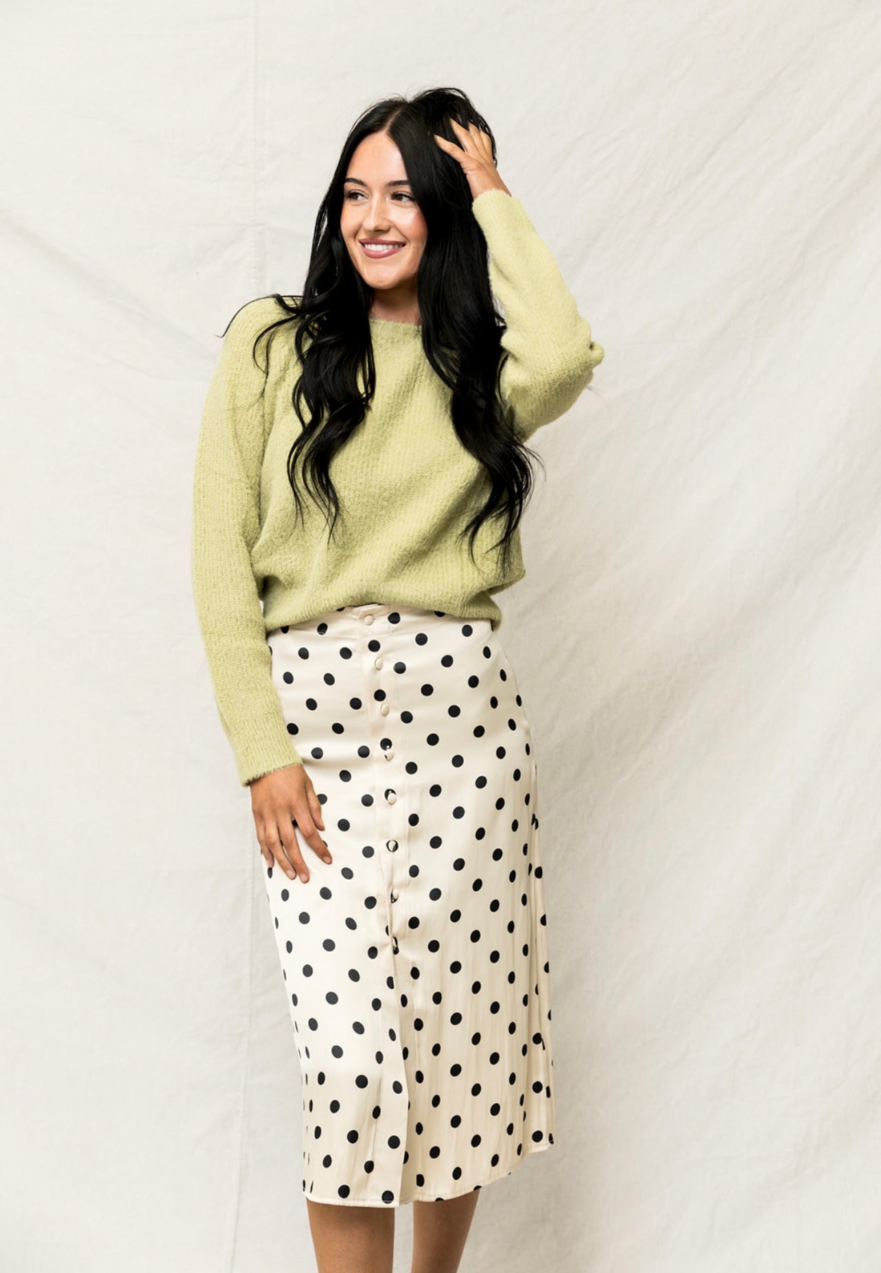 Free People Analise Polka Dot Skirt