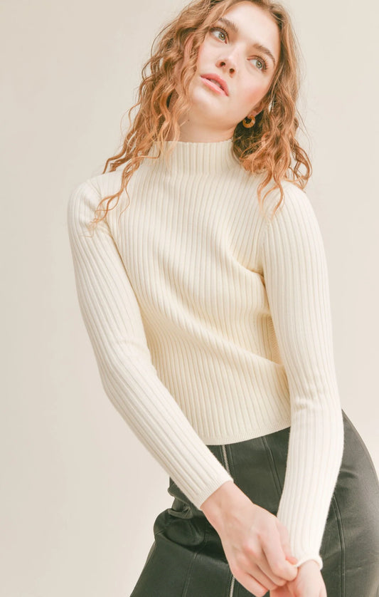 Effortlessly Stylish Ribbed Knit Sweater