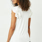 Berlin Rib Knit Ruffle Sleeve Top