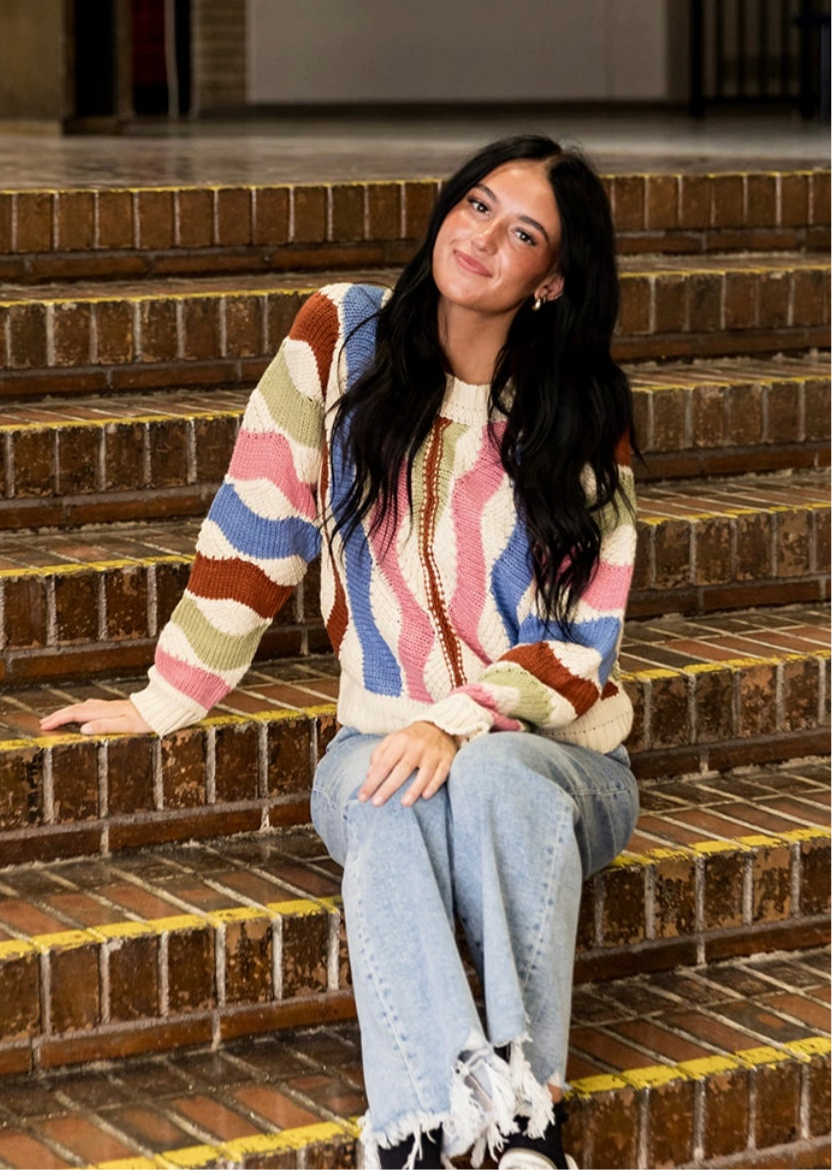 Evie Multicolored Knit Sweater