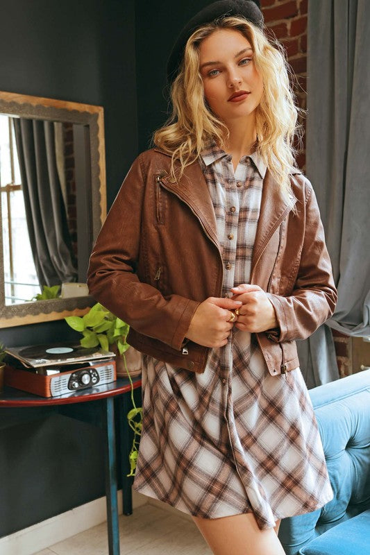 Elevated Season Faux Leather Motorcycle Jacket