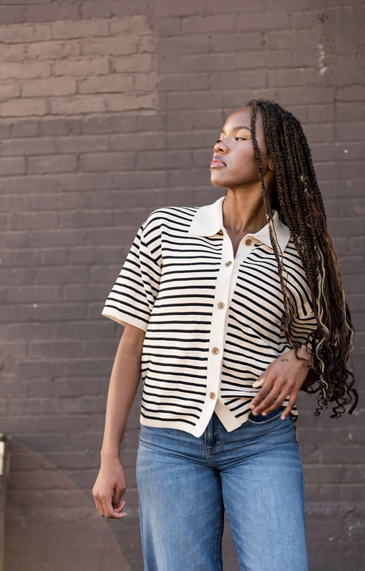 Urban Days Collared Stripe Button Down