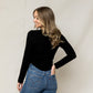 Begin With The Basic Fitted Long Sleeve Top