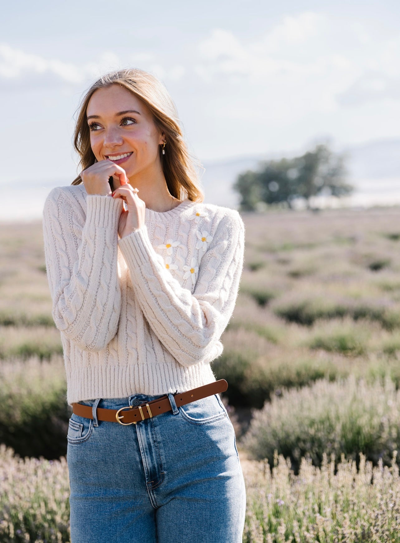 Lulu Embroidered Daisy Sweater