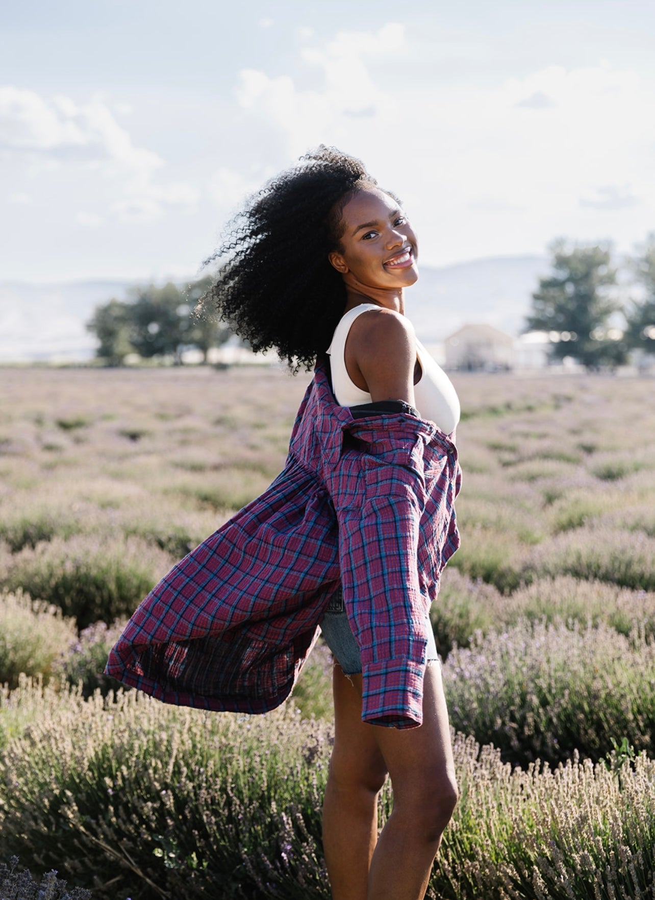 Free People Cardiff Plaid Top