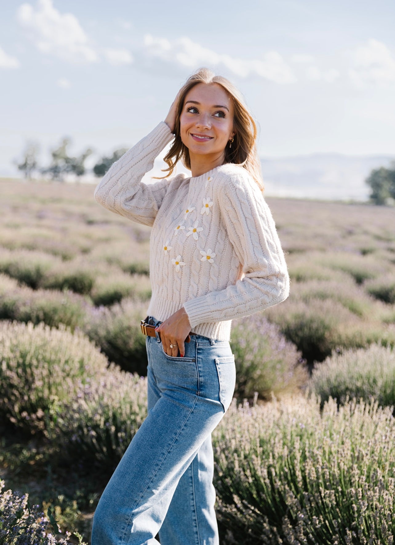 Lulu Embroidered Daisy Sweater