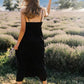 Clara Bow Solid Maxi Dress