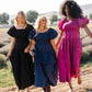 Everly Solid Puff Sleeve Maxi Dress