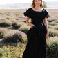 Everly Solid Puff Sleeve Maxi Dress