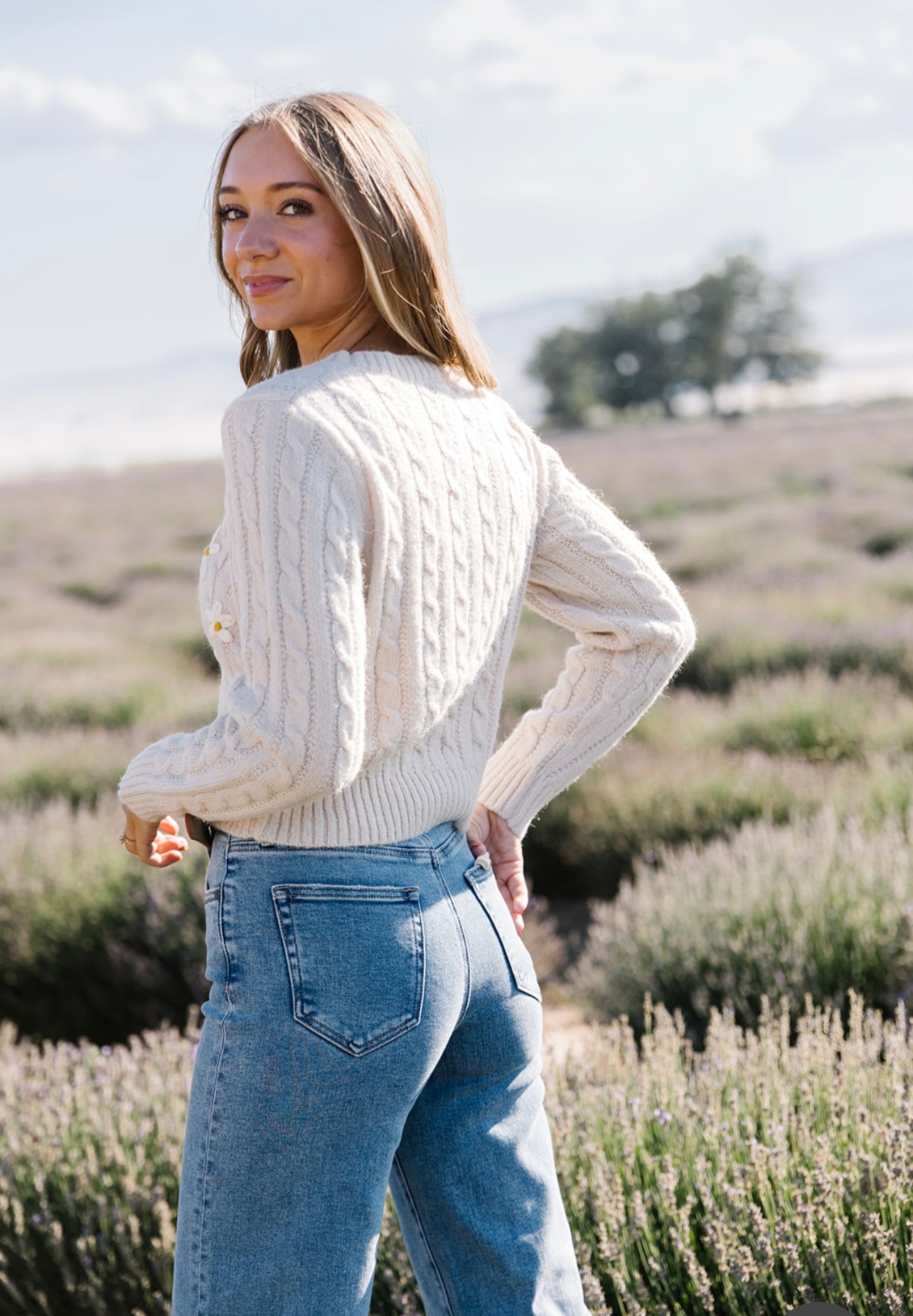 Lulu Embroidered Daisy Sweater