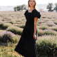 Everly Solid Puff Sleeve Maxi Dress