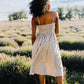 Wren Polka Dot Scalloped Midi Dress