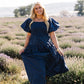 Everly Solid Puff Sleeve Maxi Dress