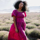 Everly Solid Puff Sleeve Maxi Dress