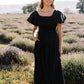 Everly Solid Puff Sleeve Maxi Dress