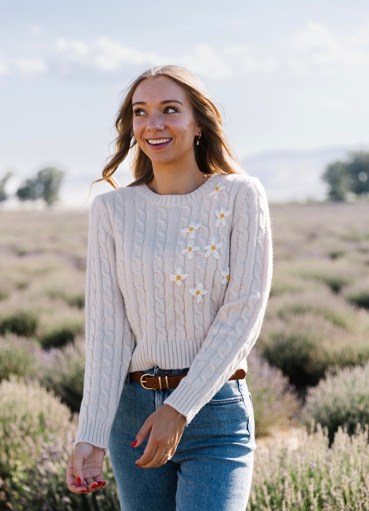 Lulu Embroidered Daisy Sweater