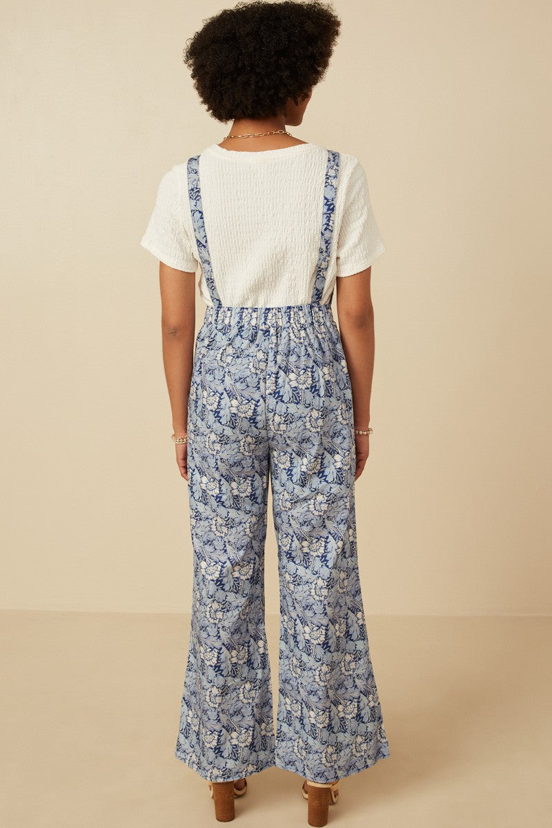 Jump Into Style Textured Floral Jumpsuit