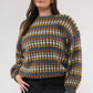 Mabel Multicolored Crewneck Knit Sweater