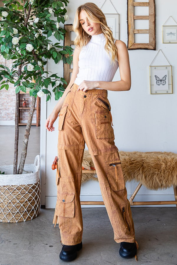 Ollie Mineral Washed Cargo Pants