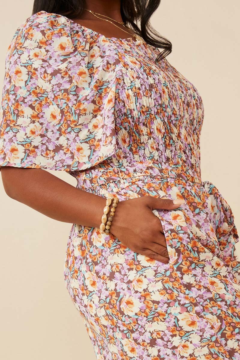 Blooming Love Palazzo Square Neck Floral Jumpsuit