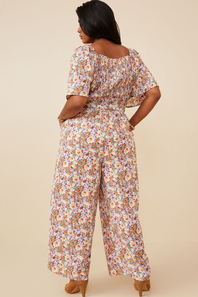 Blooming Love Palazzo Square Neck Floral Jumpsuit