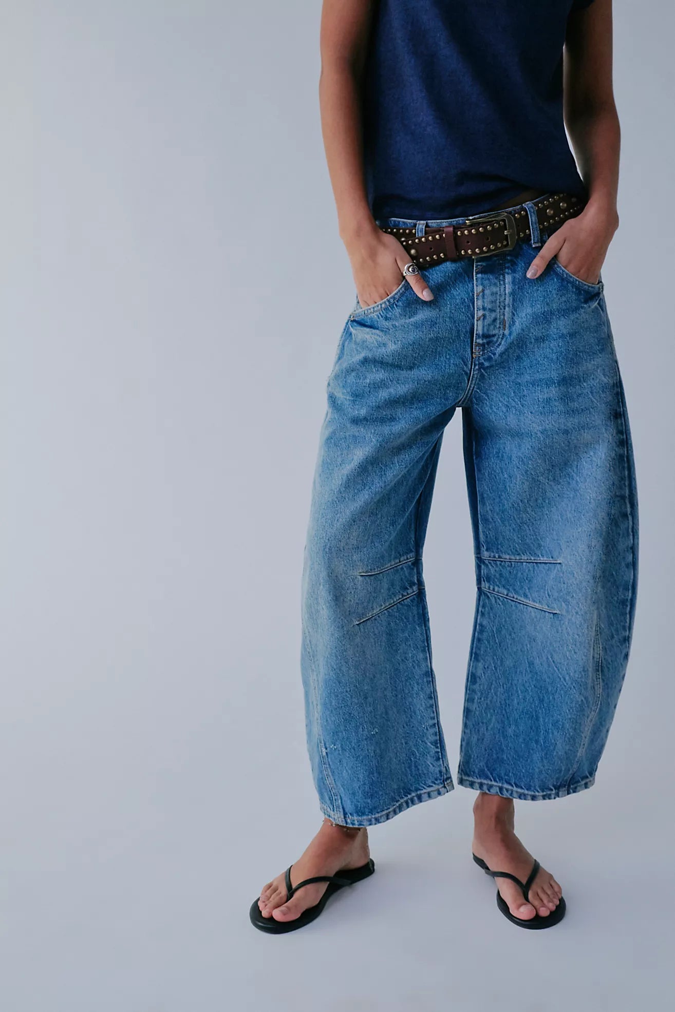 Free People Barrel Jeans