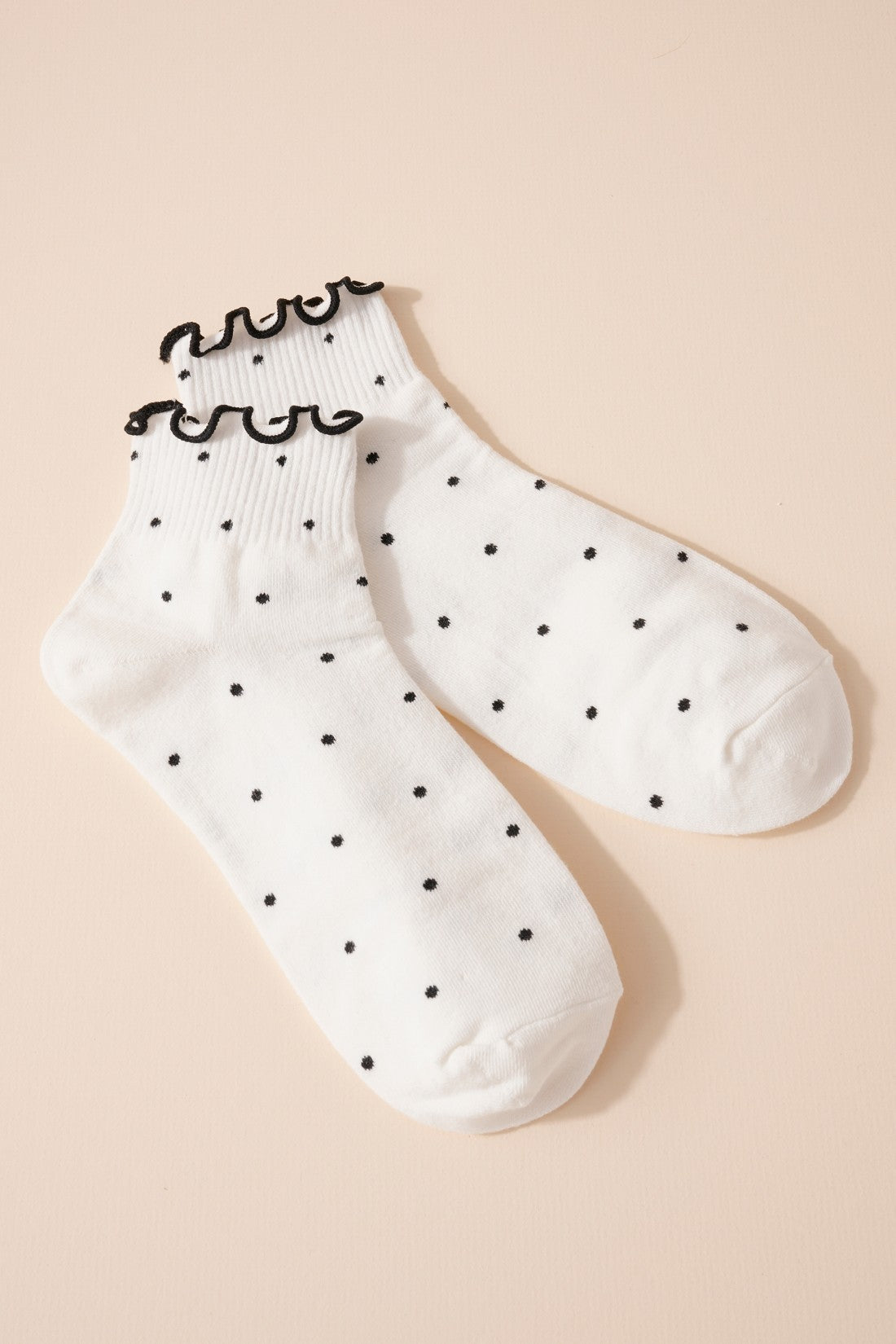 Polka Dot Ruffle Socks