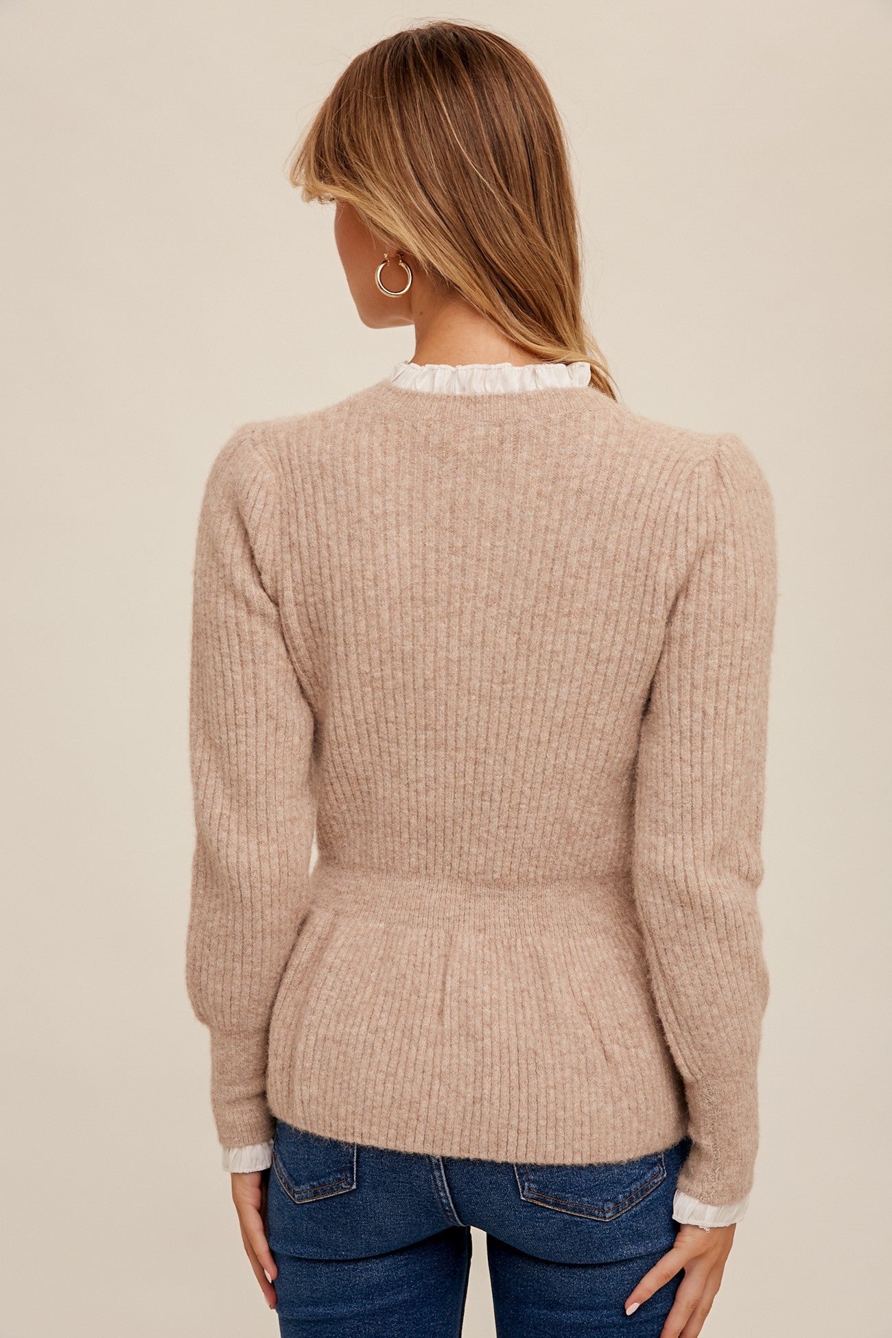 Lauren Frill Peplum Sweater