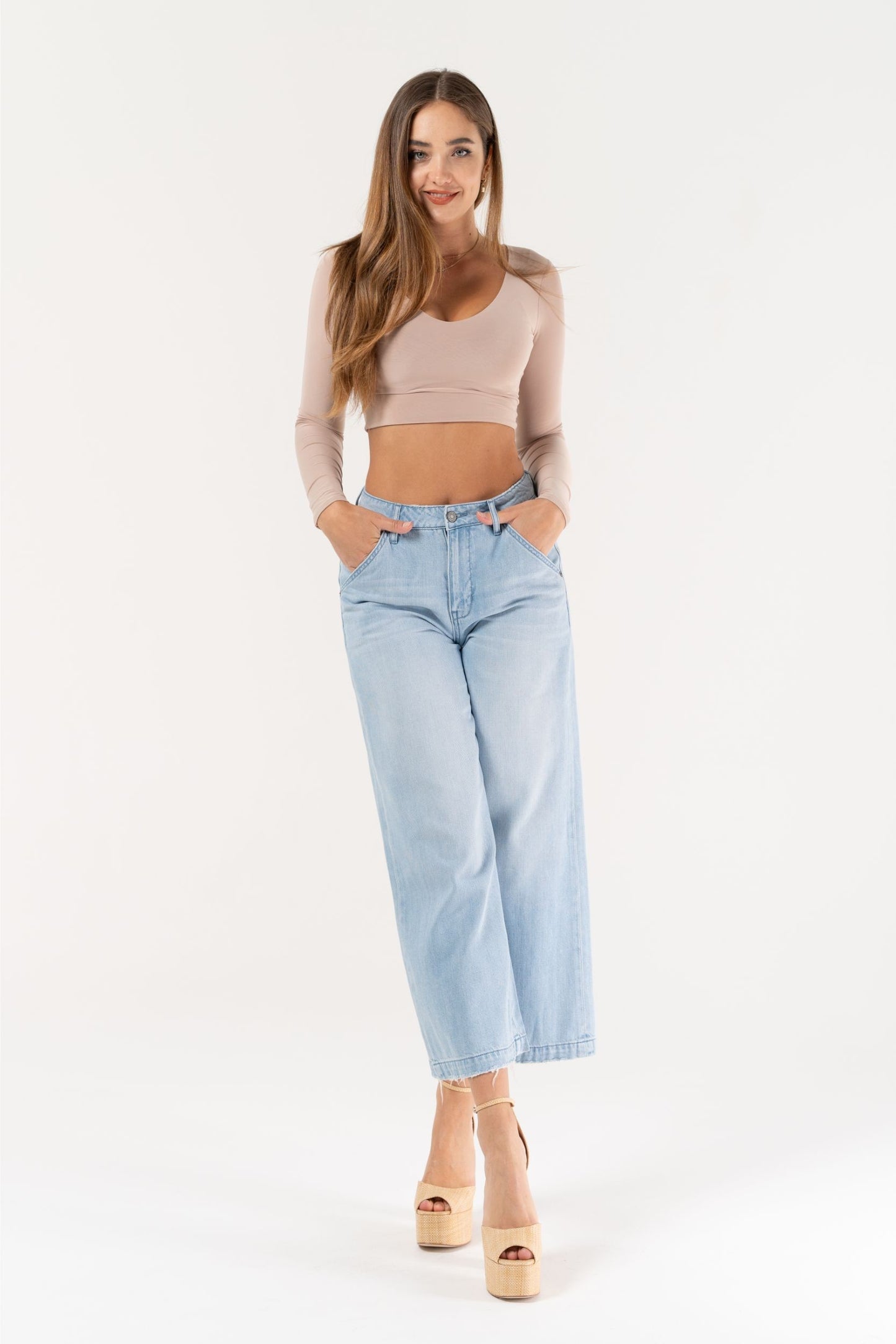 Lindsey Cropped Wide Leg Trouser