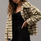 Uptown Charm Houndstooth Button Up Jacket