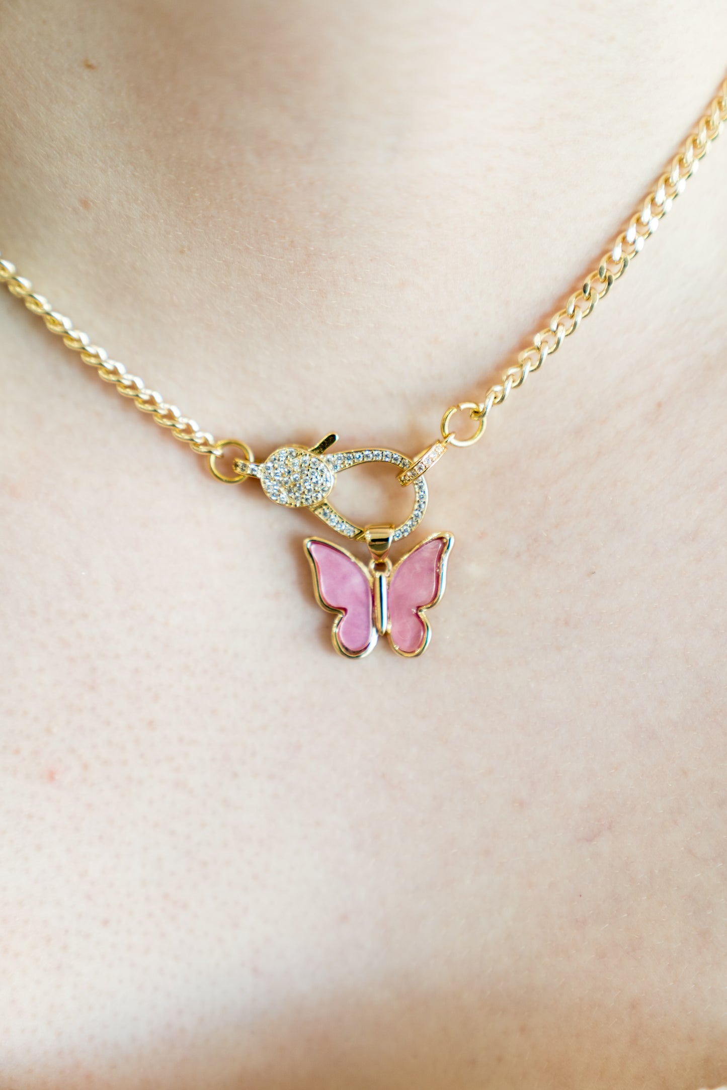 Butterfly Cuban Chain Necklaces