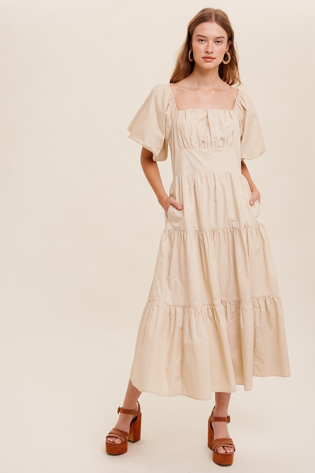 IN THE MOMENT PUFF SLEEVE MAXI DRESS