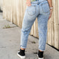 KANCAN Mom Fit Faded Tapered Leg Denim Pants