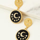 VINTAGE MOON AND STAR COIN EARRING