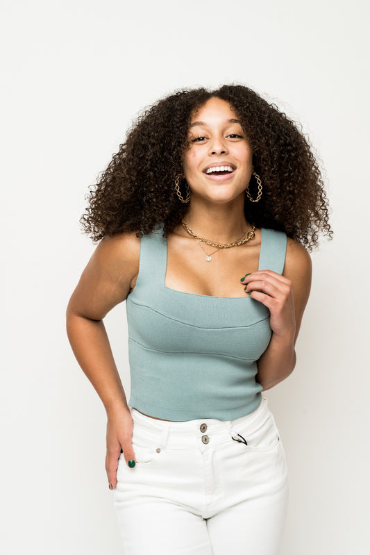 Sweet Summer Breeze Wide Strap Knit Brami Top