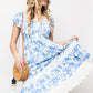 Little Details Flower Lace Trim Midi Dress