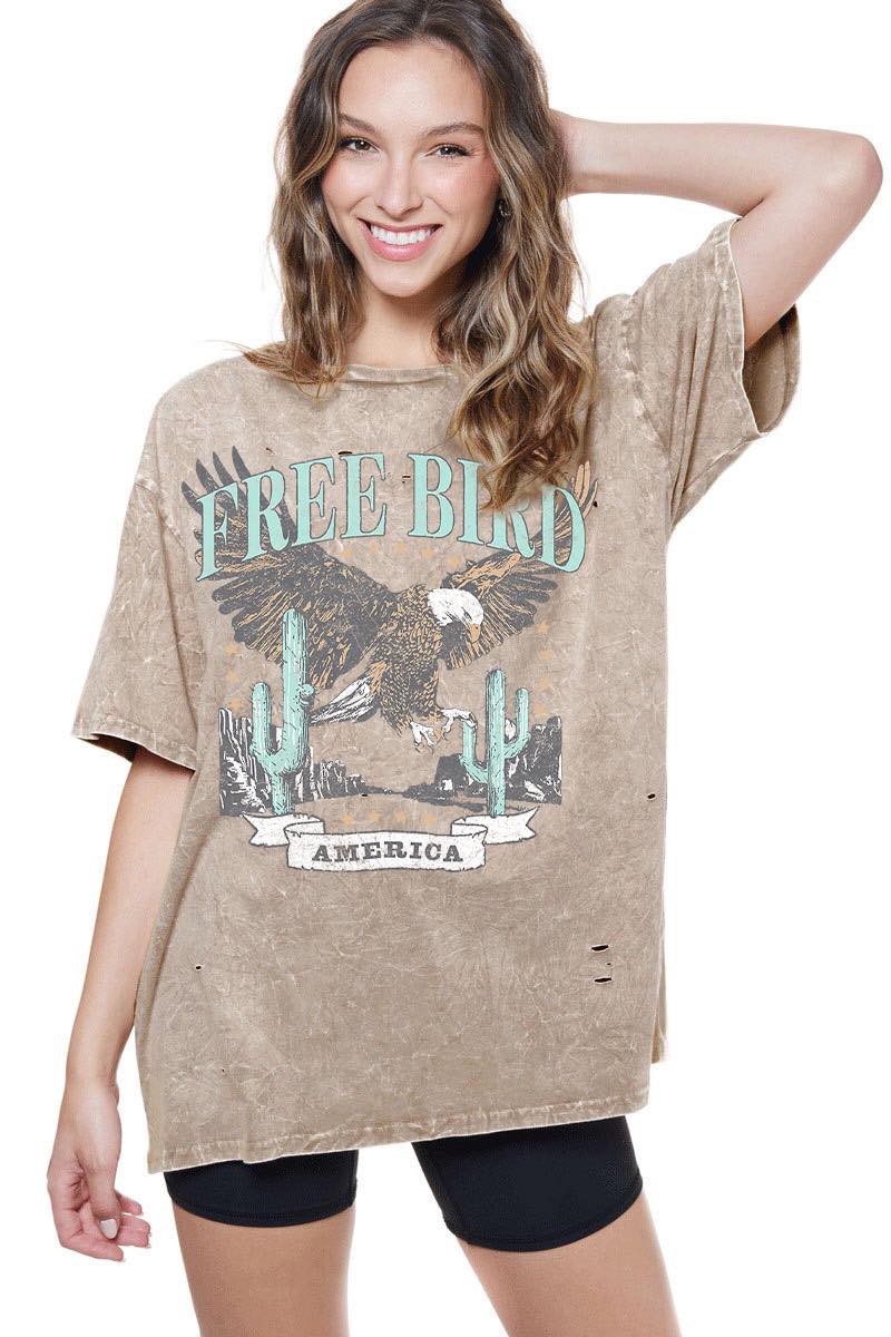 Free Bird Graphic Tee Shirt