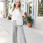 Good Luck Charm Short Sleeve Button-Up Top