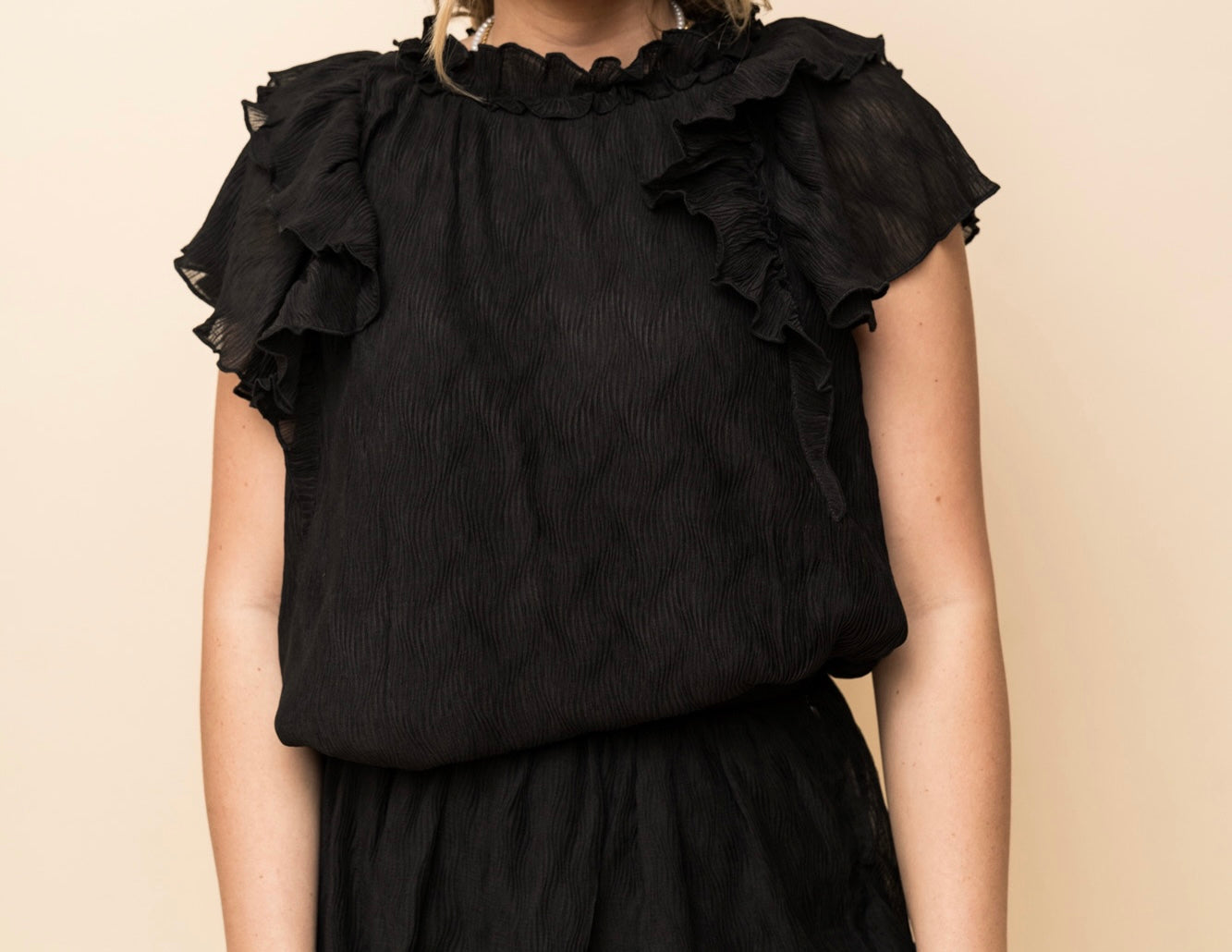 Girls Night Out Ruffled Sleeve Top