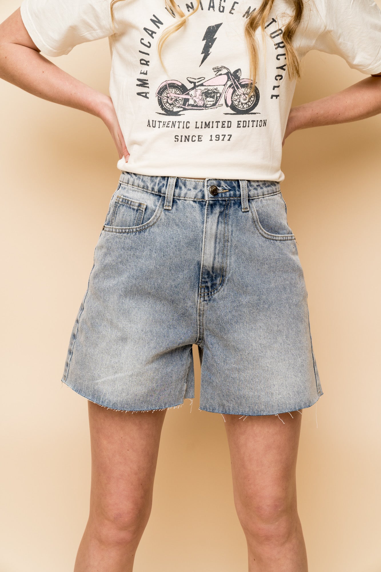 Vintage Denim Boyfriend Shorts