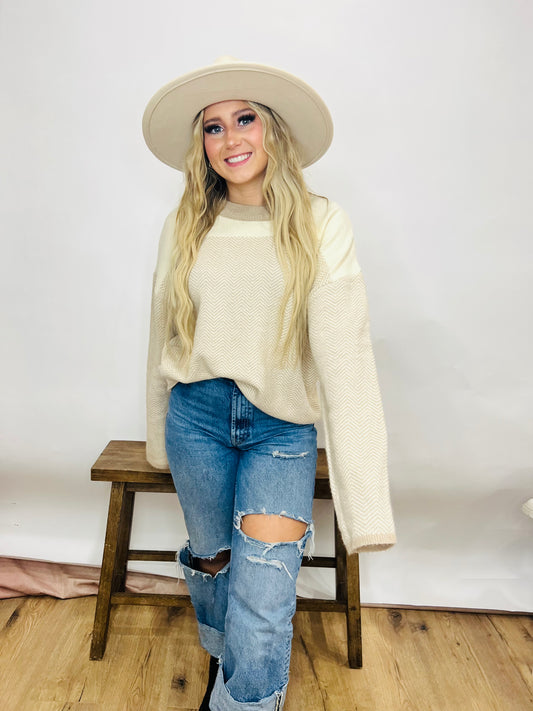 IN ALL WEATHERS BEIGE SWEATER