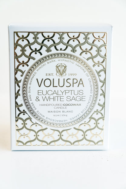 Voluspa Eucalyptus & White Sage Candle